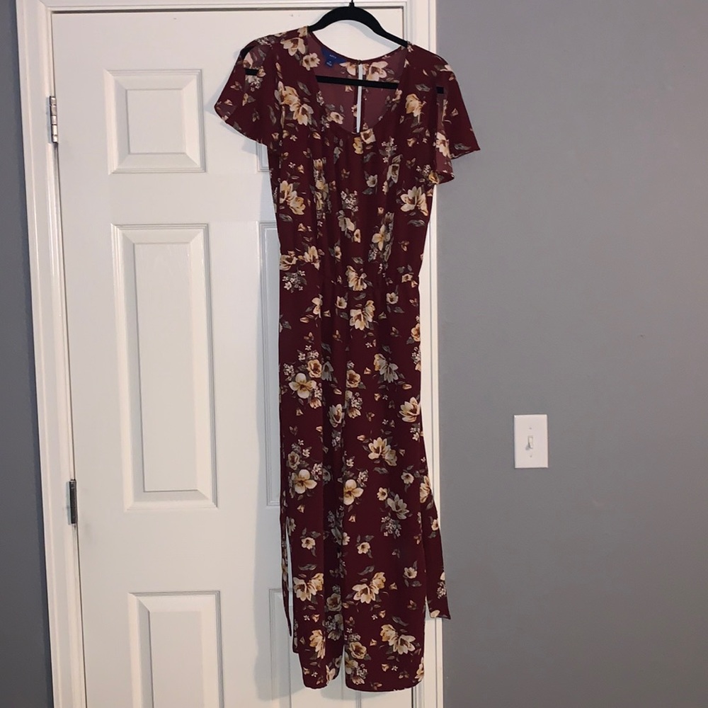 Floral capri jumpsuit